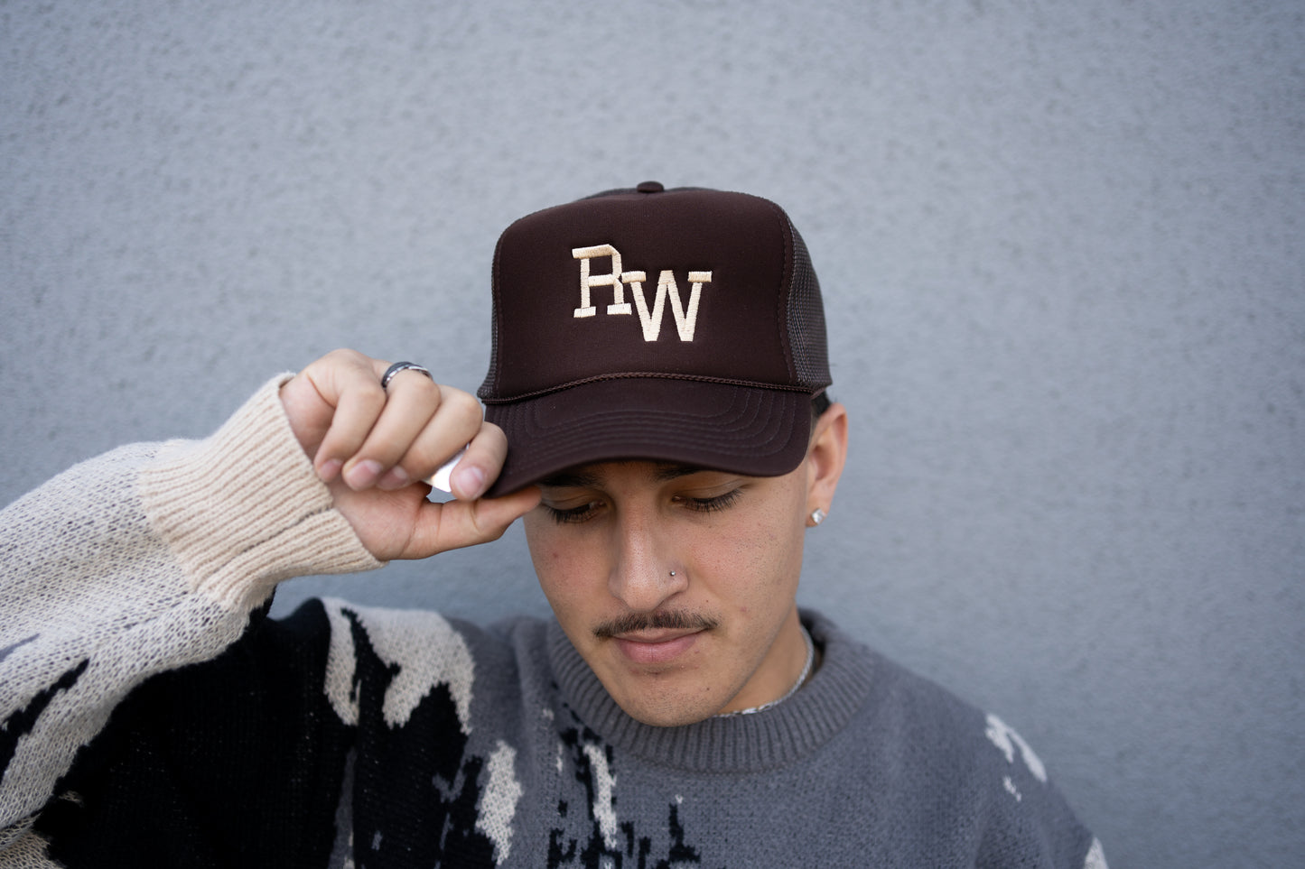 RW TRUCKER HAT - BROWN